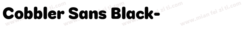Cobbler Sans Black字体转换